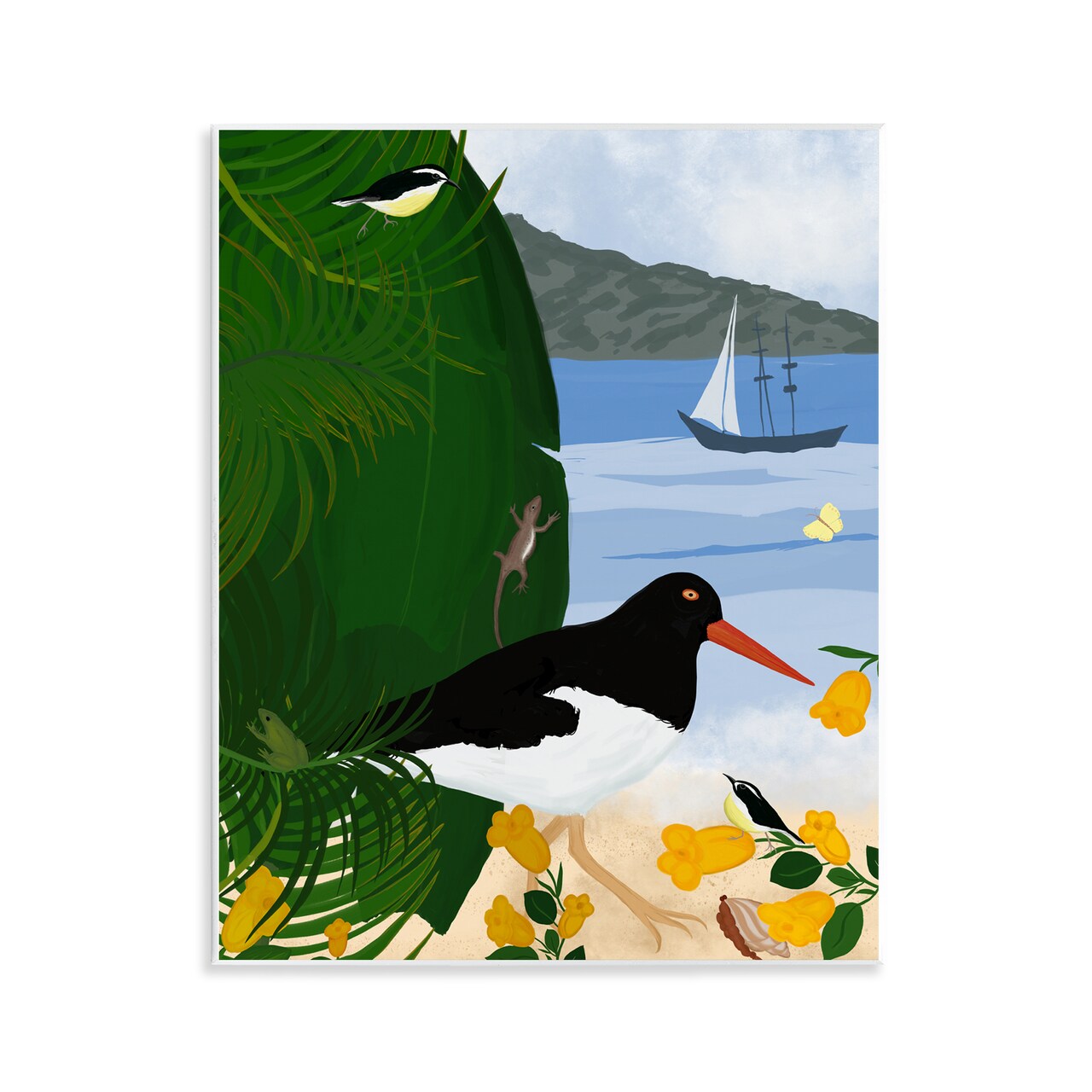 Stupell Industries Island Life by Beach Wall Plaque Art Design by Michelle Ingari Designs